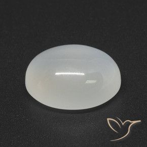 4,02 ctw natürlicher weißer Mondstein, Oval Schliff, Lichtdurchlässig