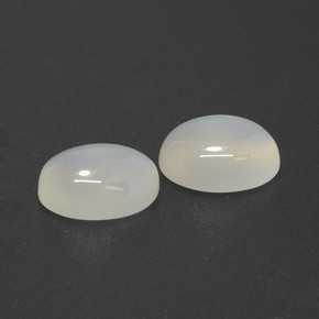 5.71 ct natürliche Durchscheinendes Weiß Mondstein-Edelsteine, Oval Schliff, Lichtdurchlässig