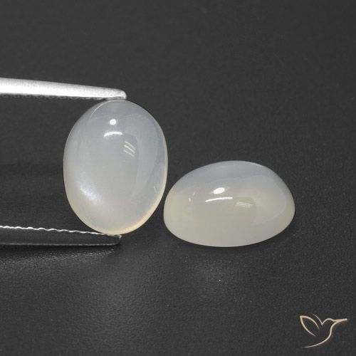 5,12 ct natürliche weißer Mondstein-Edelsteine, Oval Schliff, Lichtdurchlässig