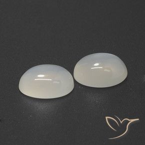 5,12 ct natürliche weißer Mondstein-Edelsteine, Oval Schliff, Lichtdurchlässig
