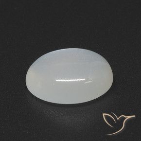 9,17 ctw natürlicher Durchscheinendes Weiß Mondstein, Oval, Lichtdurchlässig