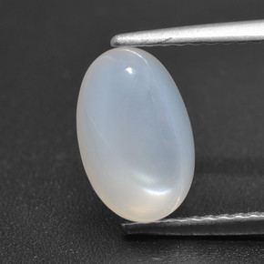 1,81 ctw natürlicher weißer Mondstein, Oval Schliff, Lichtdurchlässig