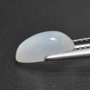 1,81 ctw natürlicher weißer Mondstein, Oval Schliff, Lichtdurchlässig