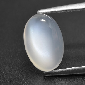 2,13 ctw natürlicher weißer Mondstein, Oval Schliff, Lichtdurchlässig