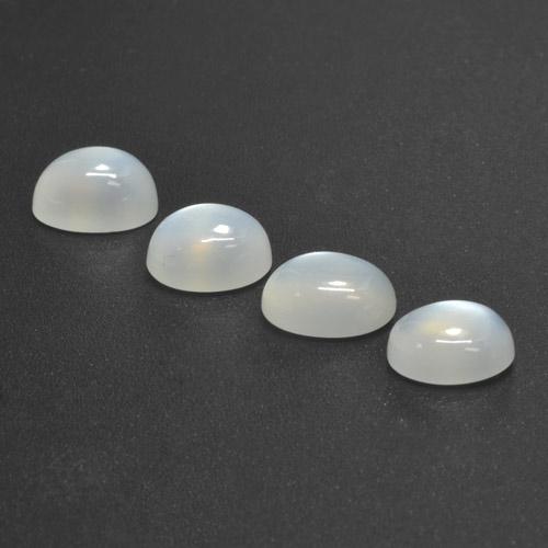 5,90 ct natürliche weißer Mondstein-Edelsteine, Oval Schliff, Lichtdurchlässig