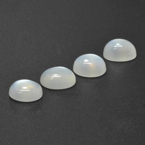 5,90 ct natürliche weißer Mondstein-Edelsteine, Oval Schliff, Lichtdurchlässig
