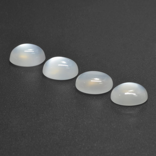 5,50 ct natürliche weißer Mondstein-Edelsteine, Oval Schliff, Lichtdurchlässig
