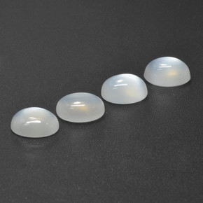 5,50 ct natürliche weißer Mondstein-Edelsteine, Oval Schliff, Lichtdurchlässig
