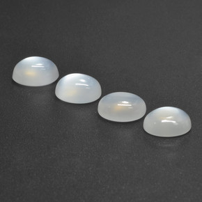 5,50 ct natürliche weißer Mondstein-Edelsteine, Oval Schliff, Lichtdurchlässig