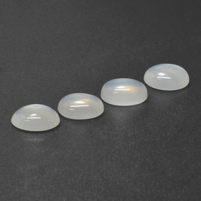 4,56 ct natürliche weißer Mondstein-Edelsteine, Oval Schliff, Lichtdurchlässig