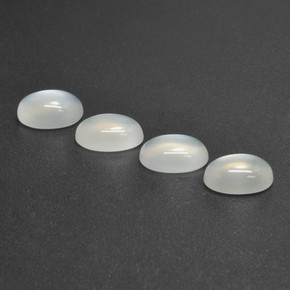 4,80 ct natürliche weißer Mondstein-Edelsteine, Oval Schliff, Lichtdurchlässig