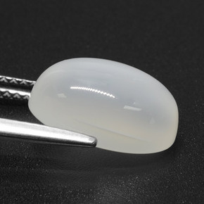 4,99 ctw natürlicher weißer Mondstein, Oval Schliff, Lichtdurchlässig