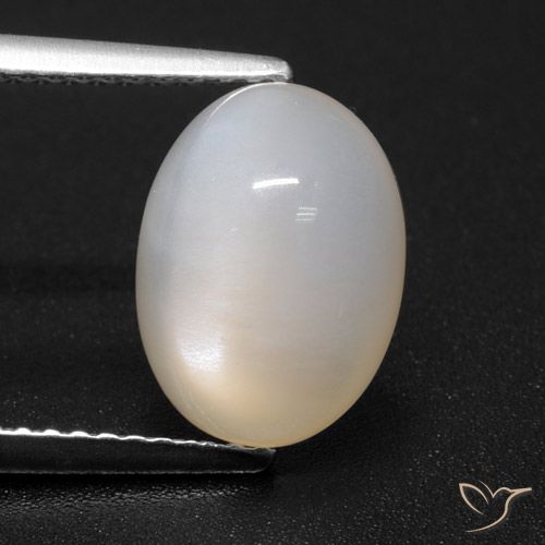 3.40ct Natürlicher Cremeweiß Mondstein, Oval, Lichtdurchlässig