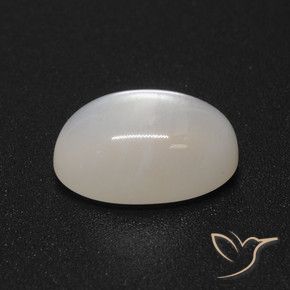 9,17 ctw natürlicher Cremeweiß Mondstein, Oval, Lichtdurchlässig
