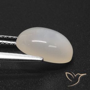 9,17 ctw natürlicher Cremeweiß Mondstein, Oval, Lichtdurchlässig