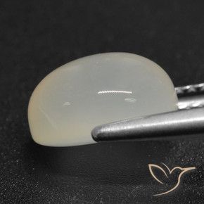 9,17 ctw natürlicher Durchscheinendes Weiß Mondstein, Oval Schliff, Lichtdurchlässig