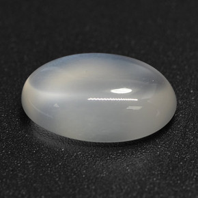 2,50 ctw natürlicher weißer Mondstein, Oval Schliff, Lichtdurchlässig