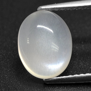 2,47 ctw natürlicher weißer Mondstein, Oval Schliff, Lichtdurchlässig