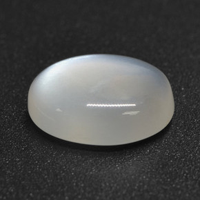 2,47 ctw natürlicher weißer Mondstein, Oval Schliff, Lichtdurchlässig