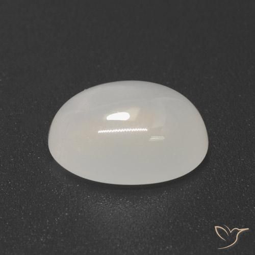 9,17 ctw natürlicher Durchscheinendes Weiß Mondstein, Oval, Lichtdurchlässig