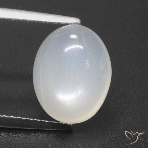 3.62ct Natürlicher Durchscheinendes Weiß Mondstein, Oval, Lichtdurchlässig