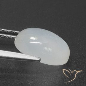 9,17 ctw natürlicher Durchscheinendes Weiß Mondstein, Oval, Lichtdurchlässig