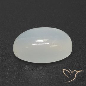 4,23 ctw natürlicher weißer Mondstein, Oval Schliff, Lichtdurchlässig