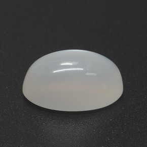 4,23 ctw natürlicher weißer Mondstein, Oval Schliff, Lichtdurchlässig