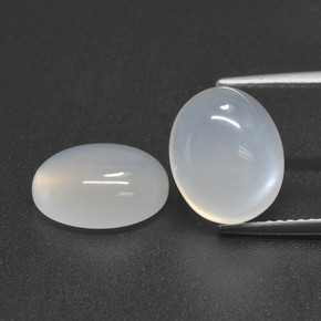 6,61 ct natürliche weißer Mondstein-Edelsteine, Oval Schliff, Lichtdurchlässig
