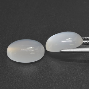 6,61 ct natürliche weißer Mondstein-Edelsteine, Oval Schliff, Lichtdurchlässig