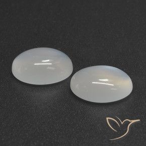 4.61 ct natürliche Durchscheinendes Weiß Mondstein-Edelsteine, Oval, Lichtdurchlässig