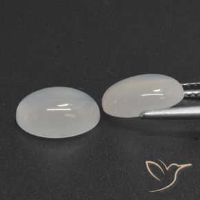 4.61 ct natürliche Durchscheinendes Weiß Mondstein-Edelsteine, Oval, Lichtdurchlässig