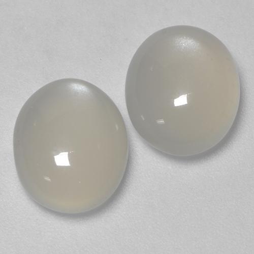 6,17 ct natürliche weißer Mondstein-Edelsteine, Oval Schliff, Lichtdurchlässig