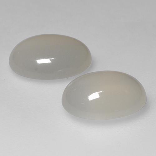 6,17 ct natürliche weißer Mondstein-Edelsteine, Oval Schliff, Lichtdurchlässig