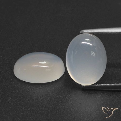 4.79ctw Natürlicher Durchscheinendes Weiß Mondstein, Oval, Lichtdurchlässig