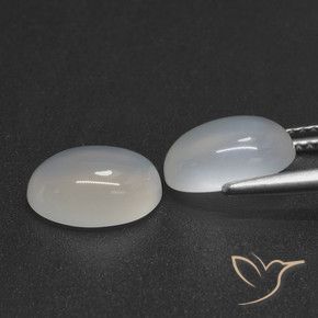 4.79 ct natürliche Durchscheinendes Weiß Mondstein-Edelsteine, Oval, Lichtdurchlässig