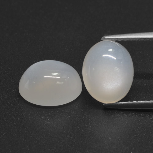 5,78 ct natürliche weißer Mondstein-Edelsteine, Oval Schliff, Lichtdurchlässig