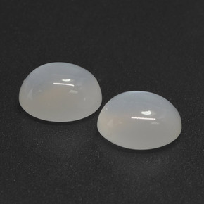 5,78 ct natürliche weißer Mondstein-Edelsteine, Oval Schliff, Lichtdurchlässig