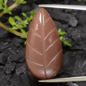 9,17 ctw natürlicher Mittelorange Mondstein, Ausgefallene Form, Lichtdurchlässig