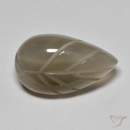 9.32ct Natürlicher Grau braun Mondstein, Fantasie, Lichtdurchlässig