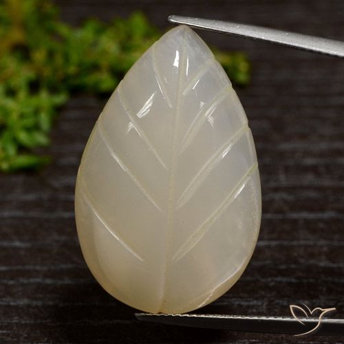 9,17 ctw natürlicher Helles Kaffeebraun Mondstein, Ausgefallene Form, Lichtdurchlässig