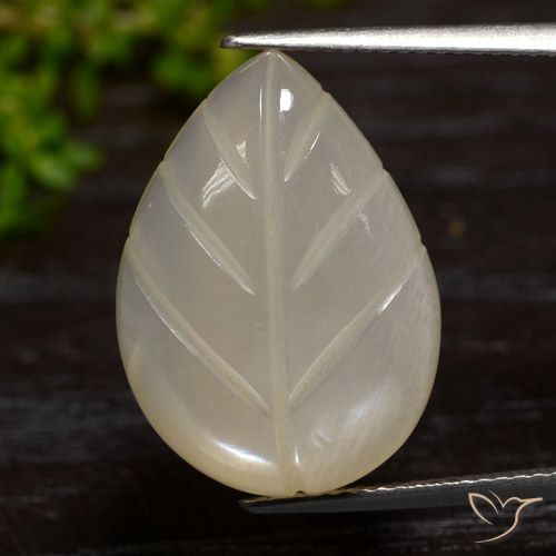 14.13ct Natürlicher Helles Erdnussbraun Mondstein, Fantasie, Lichtdurchlässig