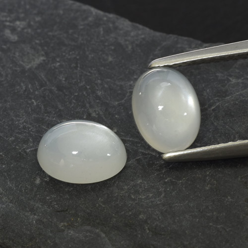 2,68 ct natürliche weißer Mondstein-Edelsteine, Oval Schliff, Lichtdurchlässig