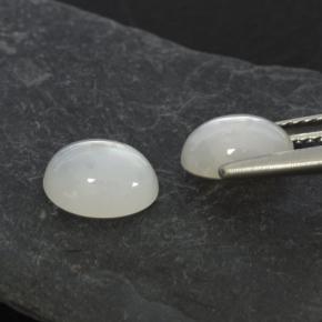 2,68 ct natürliche weißer Mondstein-Edelsteine, Oval Schliff, Lichtdurchlässig