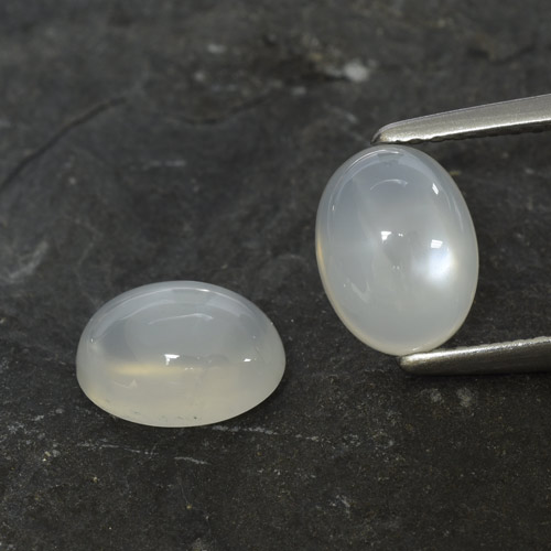 2,79 ct natürliche weißer Mondstein-Edelsteine, Oval Schliff, Lichtdurchlässig