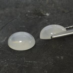 2,79 ct natürliche weißer Mondstein-Edelsteine, Oval Schliff, Lichtdurchlässig