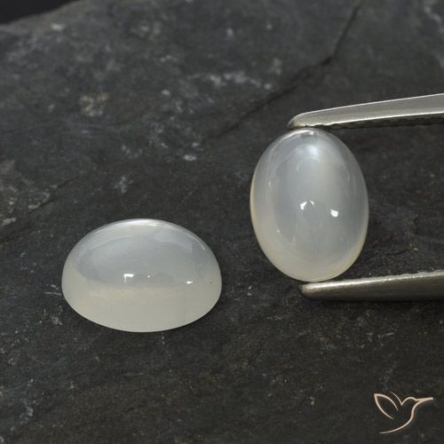 2.86 ct natürliche Warmweiß Mondstein-Edelsteine, Oval Schliff, Lichtdurchlässig