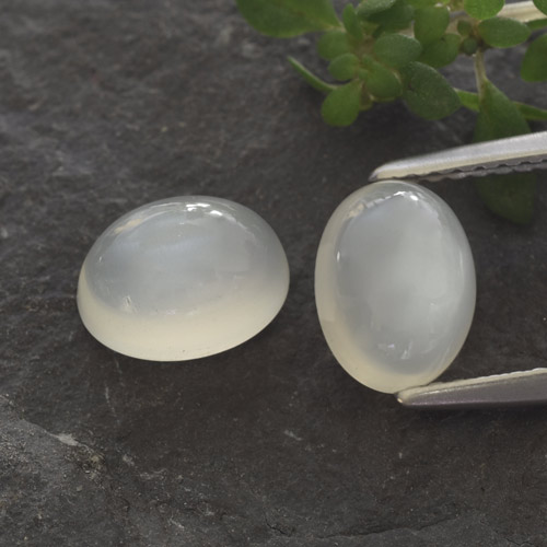 3,14 ct natürliche weißer Mondstein-Edelsteine, Oval Schliff, Lichtdurchlässig