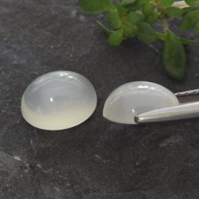 3,14 ct natürliche weißer Mondstein-Edelsteine, Oval Schliff, Lichtdurchlässig