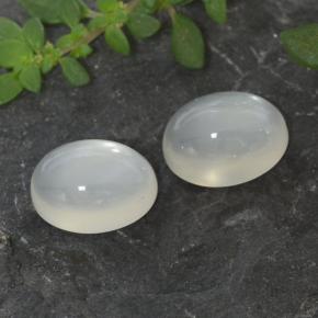 3,19 ct natürliche weißer Mondstein-Edelsteine, Oval Schliff, Lichtdurchlässig